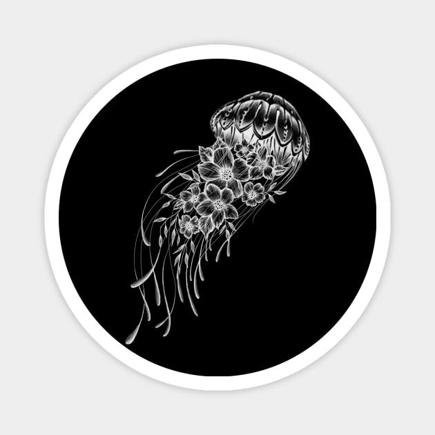 Jellyfish flower design Magnet by Rachellily